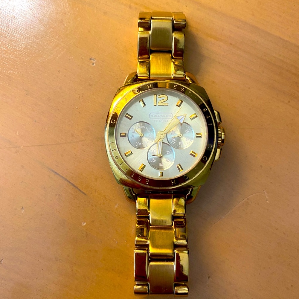Coach Gold-plated Boyfriend Watch